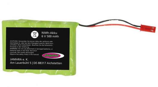 Extra Batteri NiMh 6 Volt, 500 mAh till Rupter Buggy och Cubic Desert Jamara