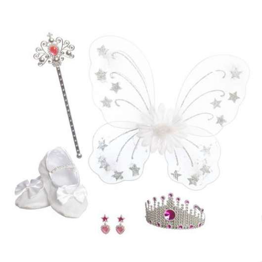Fairy Princess utklädnad med vingar och tillbehör