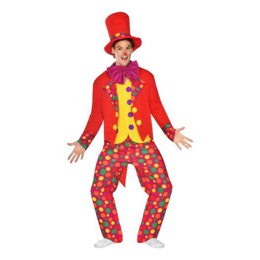 Färgglad Clown Maskeraddräkt - Medium