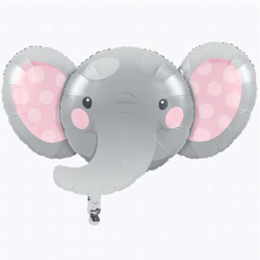 Folieballong Bedårande Elefant Rosa