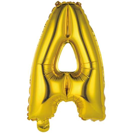 Folieballong, bokstav A guld 40 cm