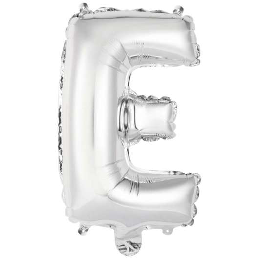 Folieballong, bokstav E silver 40 cm