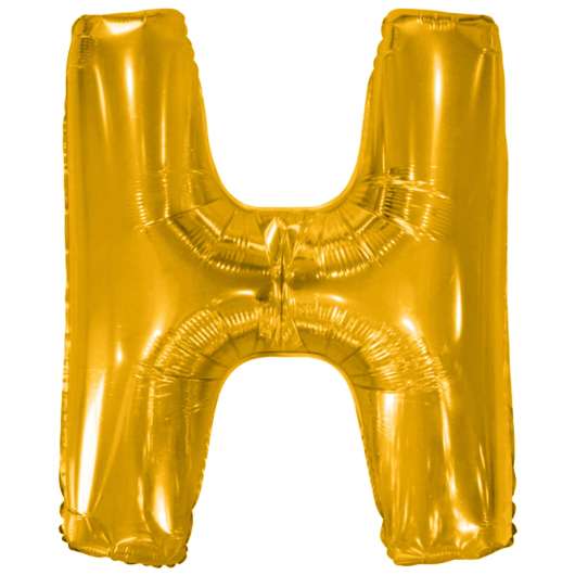 Folieballong, bokstav guld H 86 cm