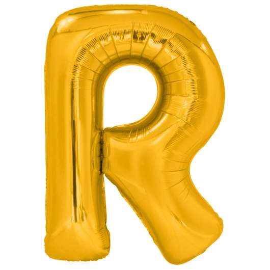Folieballong, bokstav guld R 86 cm