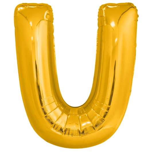 Folieballong, bokstav guld U 86 cm