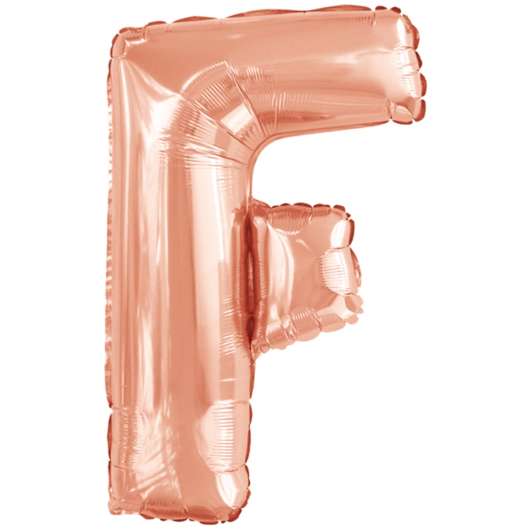 Folieballong, bokstav rosé F 86 cm