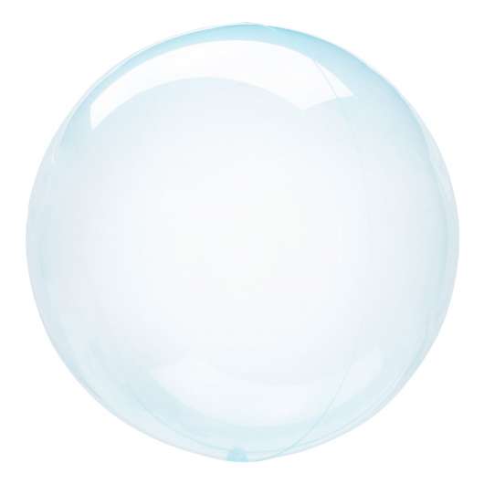Folieballong Crystal Clearz Rund Blå