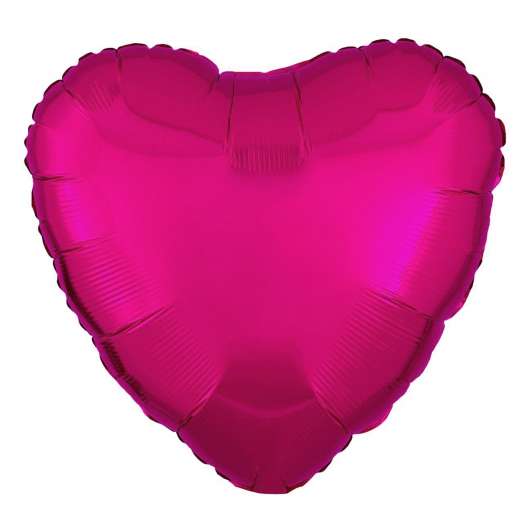 Folieballong Hjärta Metallic Fuschia