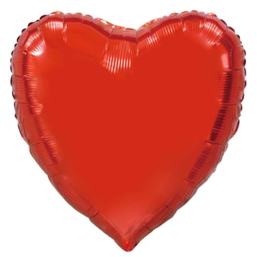 Folieballong, hjärta röd 91 cm