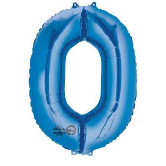 Folieballong siffra, blå-0