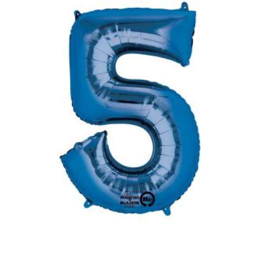 Folieballong siffra, blå-5
