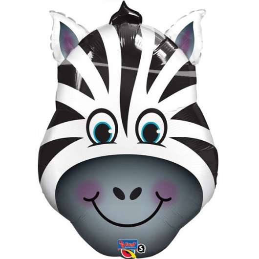 Folieballong Zebra - Stor