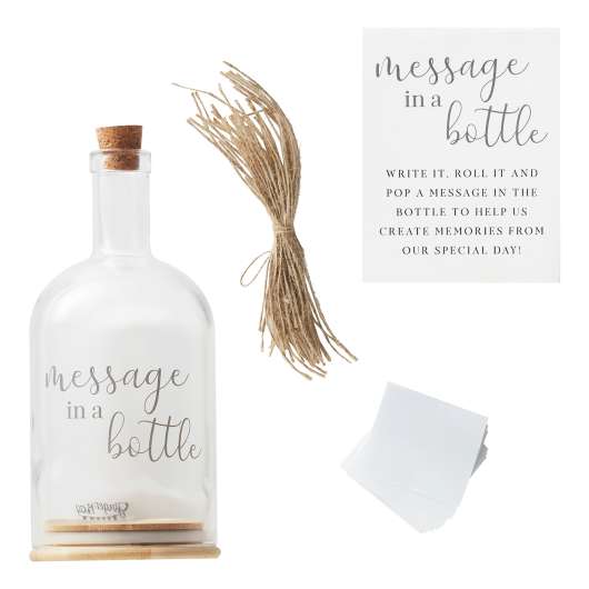Gästbok Flaska Message in a Bottle Kit
