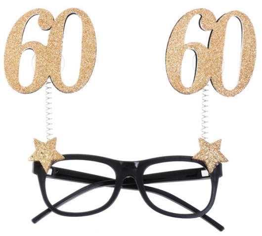 Glittriga glasögon 60 År