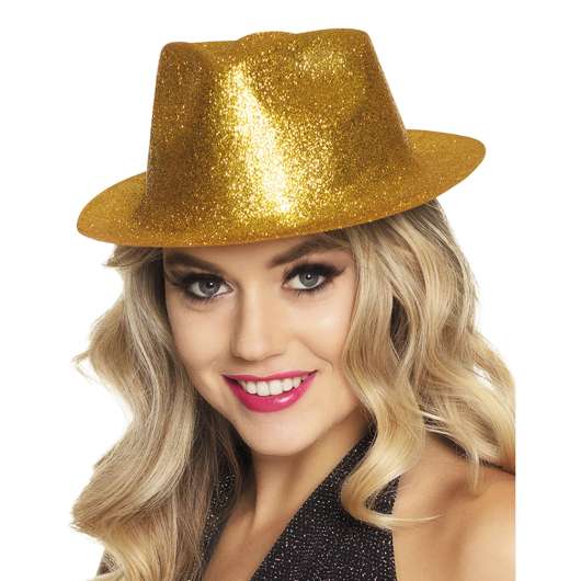 Gnistrande Guld Hatt - One size