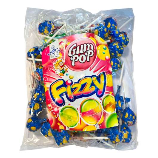Gum Pop Fizzy Klubbor Sur Cola - 48-pack