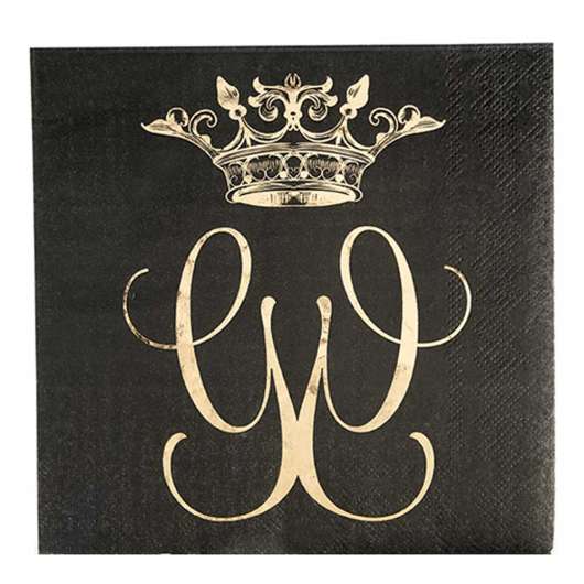 Gynning Design - Carolina Gynning Royal Servett 16,5x16,5 cm Svart