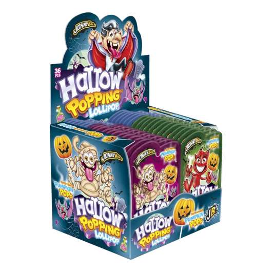 Hallow Popping Lollipop Storpack - 36-pack