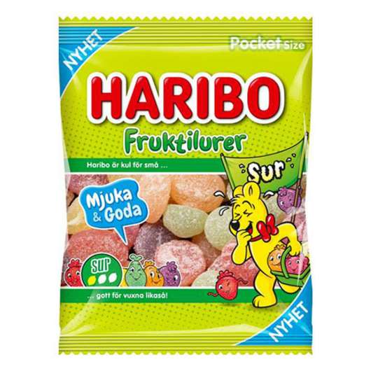 Haribo Fruktilurer Sur Storpack - 24-pack