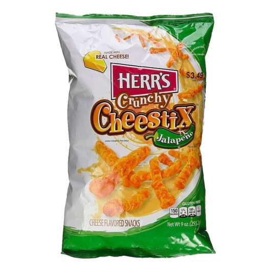 Herrs Crunchy Cheestix Jalapeńo - 227 gram