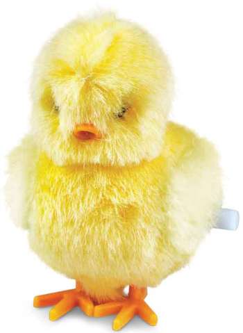 Hoppande kyckling fluffig och mjuk vrid upp 7 cm leksak