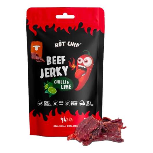 Hot Chip Beef Jerky Chilli & Lime - 25 gram