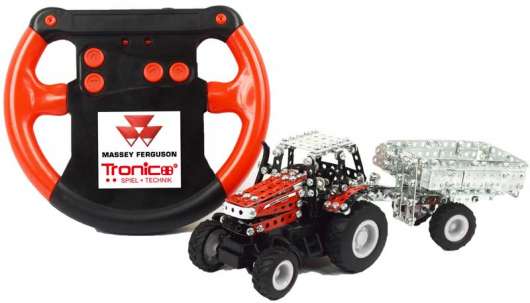 IR-Styrd Traktor Massey Ferguson MF-7600 Byggmodell Metall Tronico