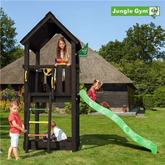 Jungle Gym Club lektorn komplett med rutschkana, grundmålat svart