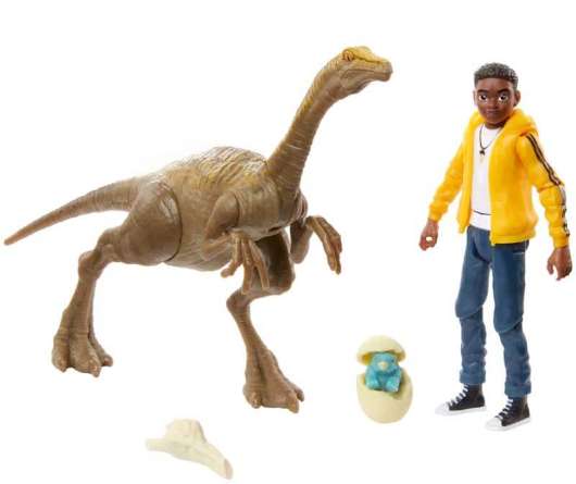 Jurassic World Darius figur och dinosauriefigur Gallimimus