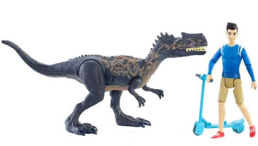 Jurassic World Kenji figur och dinosauriefigur Monolophsaurus