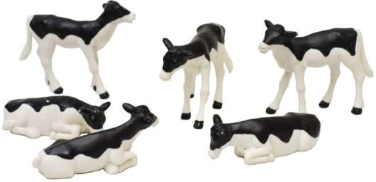 Kalvar av rasen Holstein leksaksdjur Kids Globe 1:32