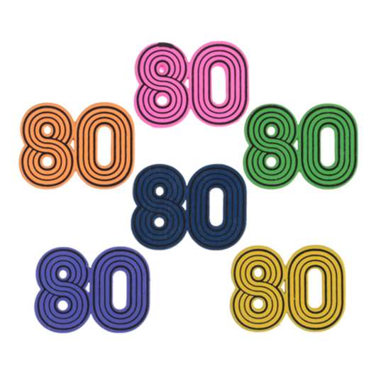 Konfetti i Trä 80-tal Flerfärgad - 10-pack