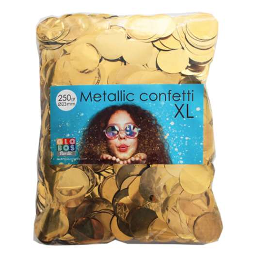 Konfetti Stora Guld Metallic - 250 gram