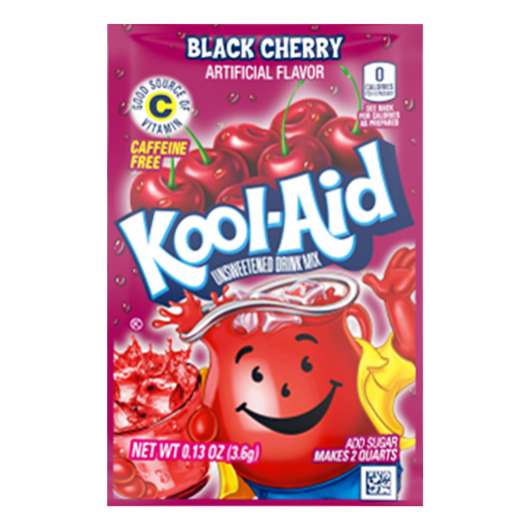 Kool-Aid Soft Drink Mix Black Cherry - 48-pack