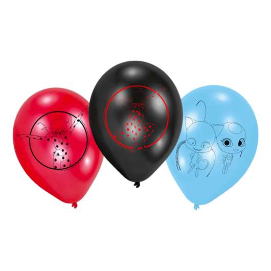 Latexballonger Miraculous - 6-pack
