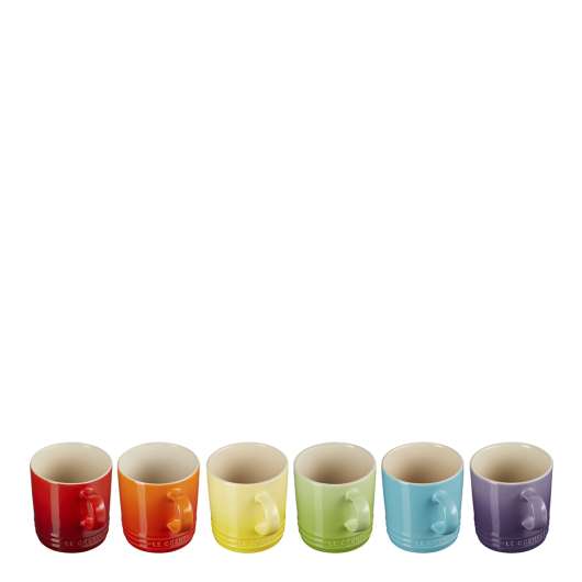 Le Creuset - Rainbow Espressomugg Set 6-pack