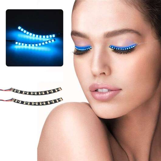 LED Ögonfransar - Blå