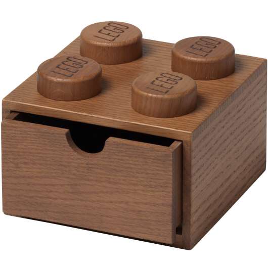 LEGO - Wooden collection Skrivbordslåda 2x2 Mörk Ek