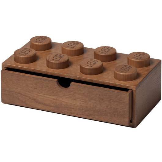 LEGO - Wooden collection Skrivbordslåda 2x4 Mörk Ek