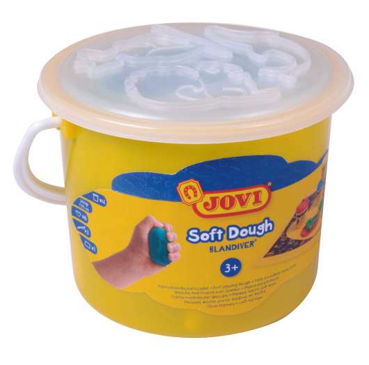 Leklera Soft dough hink med 4 st 50 gram med verktyg och former