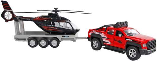 Leksaksbil Pick-Up med slĆ¤p och helikopter Kids Globe