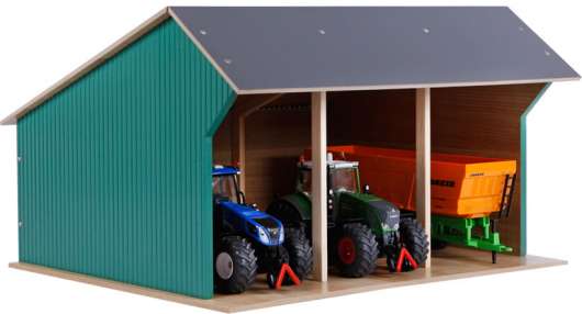 Leksaksmaskinhall för Siku traktorer Kids Globe 1:32