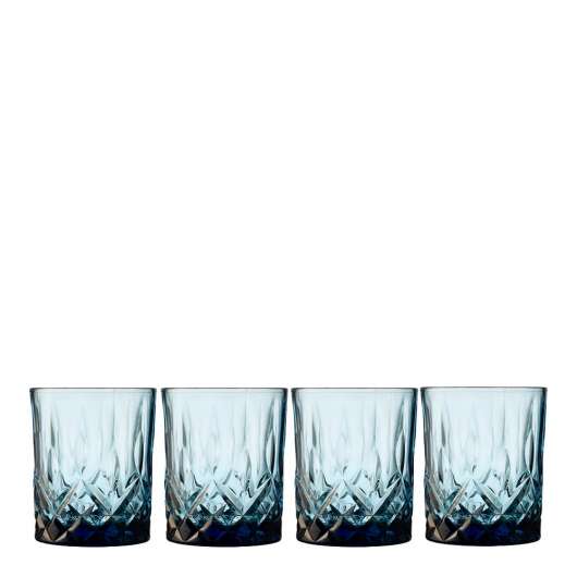 Lyngby Glas - Sorrento Whiskyglas 32 cl 4-pack Blå