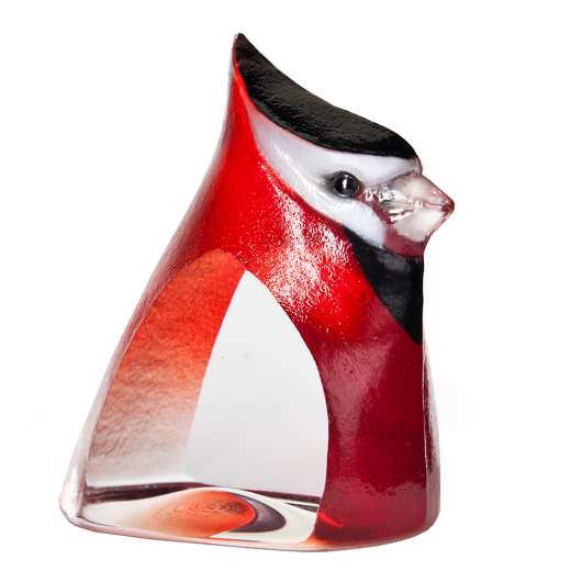 Målerås Glasbruk - Safari Sculptures Birdie 12.5 cm Röd