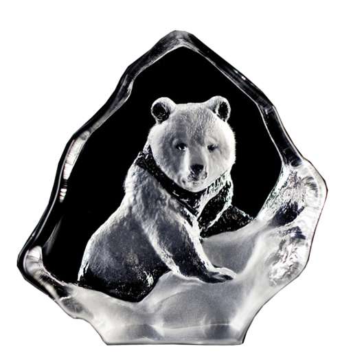 Målerås Glasbruk - Wildlife Brunbjörn Miniatyr