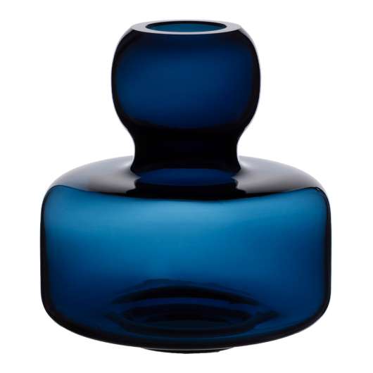 Marimekko - Flower Vas i glas 10x10 cm Midnight blue