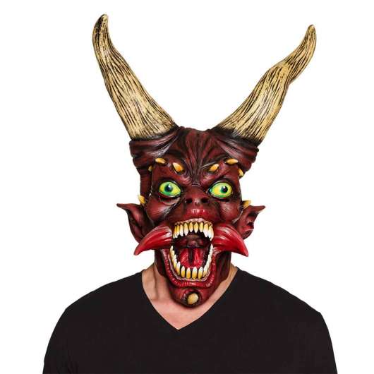 Mask, djävul med horn