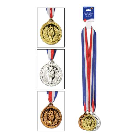 Medaljer Guld/Silver/Brons