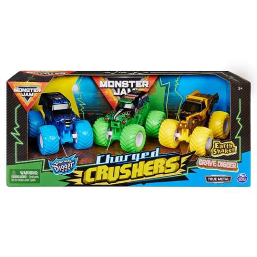 Monster Jam Charged Crushers 3-pack