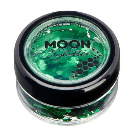 Moon Ansikts- & kroppsglitter i burk 3 g-Grön